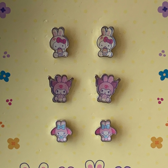 Claire's Hello Kitty and Friends Easter Set of 3 Earrings - Picture 5 of 6